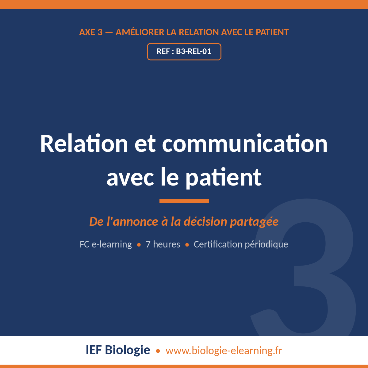 Formation relation et communication avec le patient — bloc 3 de la certification périodique